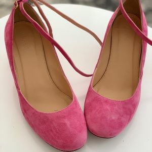 J.Crew Pink Suede Leather Shoes